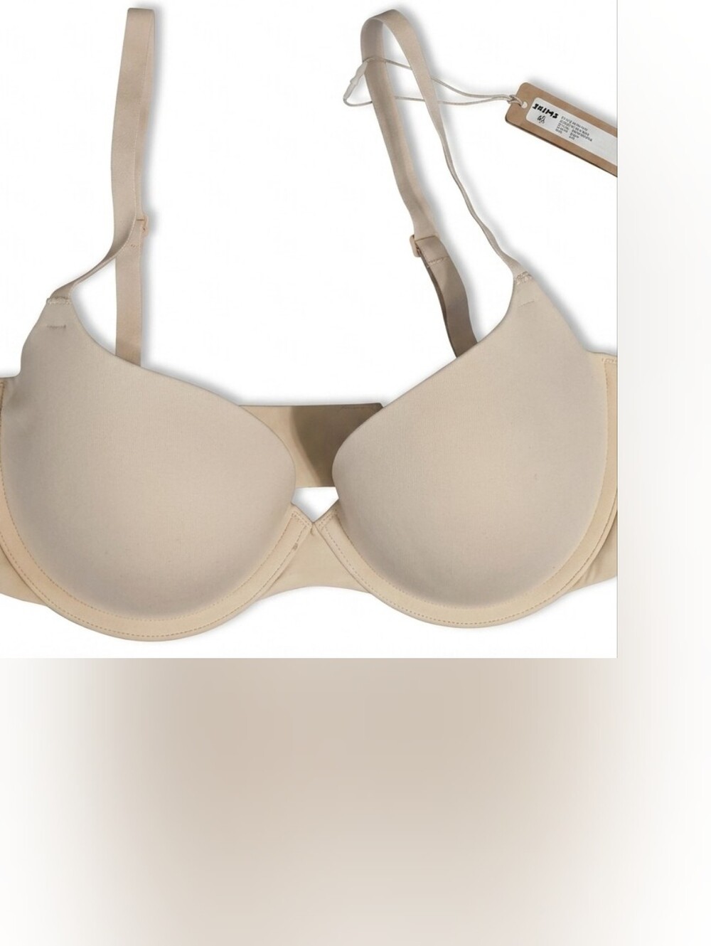 NWT SKIMS Fits Everybody Push-Up Demi Bra Sand Nude 30D Underwire BR-UWR-2295